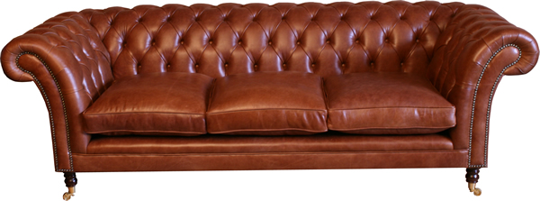 Kensington 3 Seater Leather Chesterfield Sofa