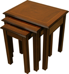 Chippendale nest of tables yew mahogany