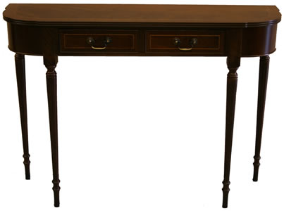 2 Drawer Bow Front Hall Table