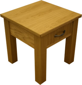 Natural Oak 1 Drawer Lamp Table