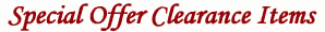 Special offer clearance items