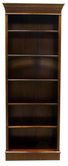 Georgian Tall Open Bookcase Mahogany Yew