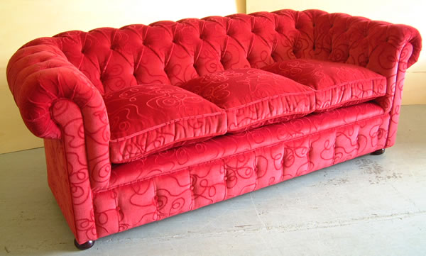 Chesterfield Sofa in Fabric - Reproduction Furniture