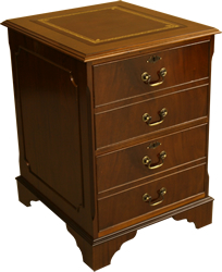 2 Drawer reproduction filing cabinet yew